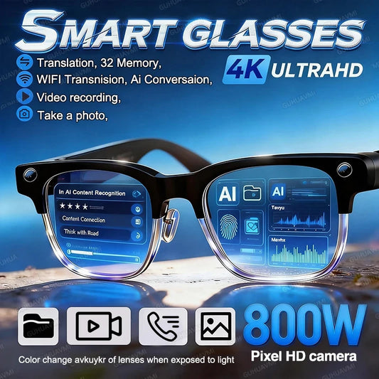 Smart Glasses with Video Recording & Bluetooth Calls | 800MP HD Camera Glasses